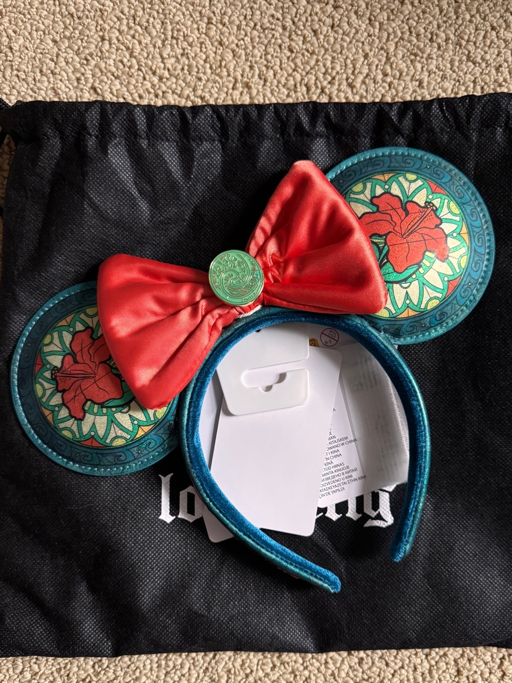 BNWT Moana Stained Glass Mickey Ears Headband